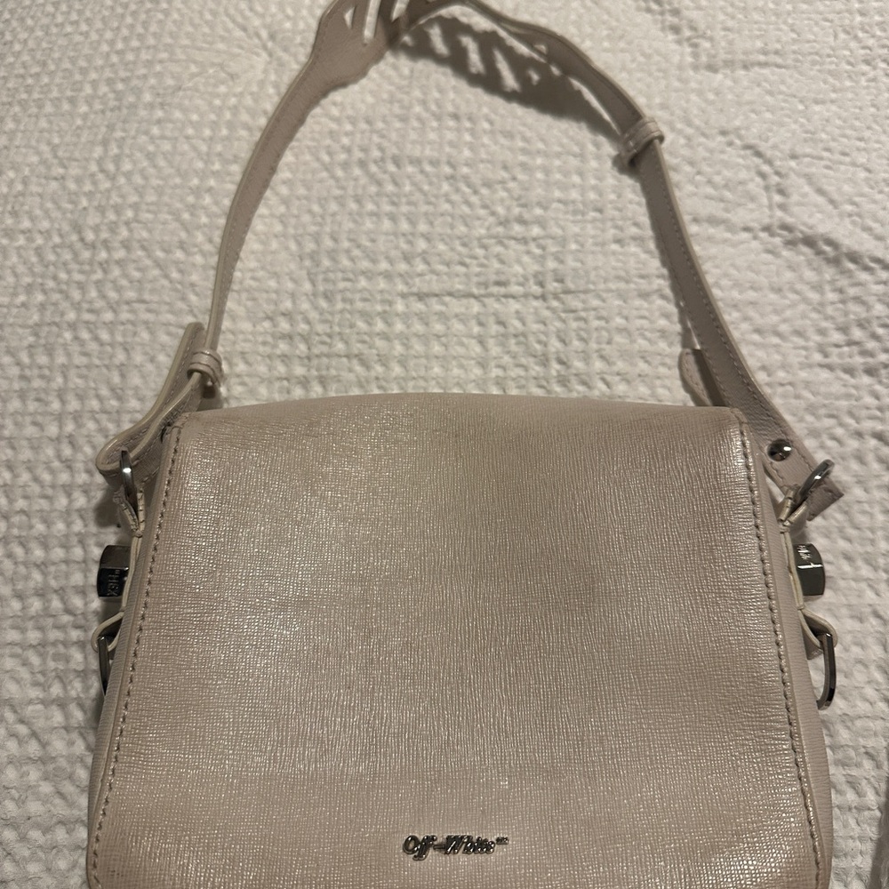 Off-White Black and Cream Diagonal Stripe bag - Picture 5 of 6